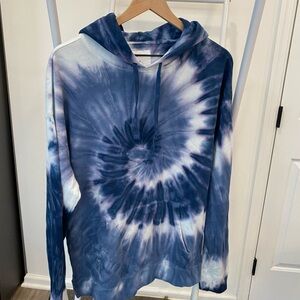 Old Navy Blue and White Tie-Dye Sweatshirt